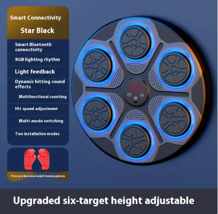 Music Boxing Machine – Bluetooth Wall Pad with RGB Light